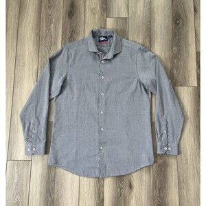 Billy London UK Slim Fit Blue Button Down Casual Shirt Mens Sz 16-16.6 / 34-35